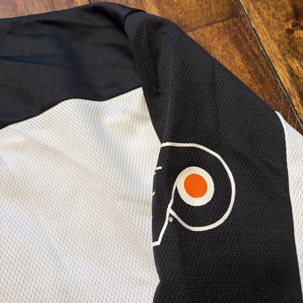 Philadelphia Flyers Jersey Mens XL White NHL Hockey Off The Bench Mesh Pullover - Picture 6 of 9